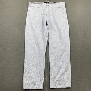 Johnnie‎ O Pants Mens 33x28 Striped Surfsucker Seersucker Pants Cotton Straight